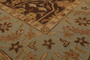6' x 8'10" Hand Knotted 100% Wool Reversible Flat Pile Area Rug Brown