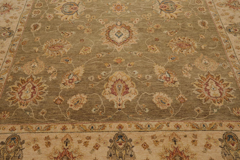 8' x 10'2" Hand Knotted 100% Wool Agra Traditional Oriental Area Rug Pistachio