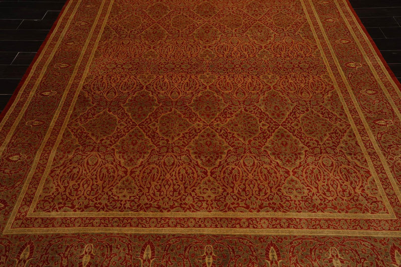 8'2" x 10' 350 KPSI PakPersian Hand Knotted 100% Wool Oriental Area Rug Rust