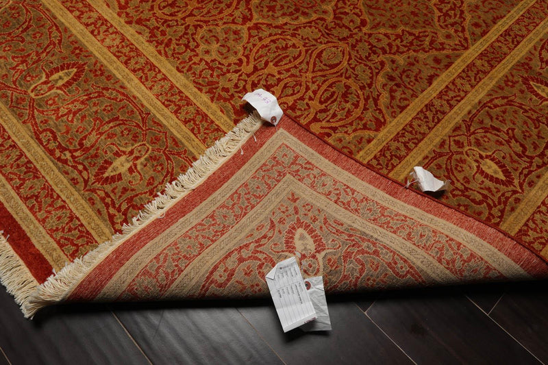 8'2" x 10' 350 KPSI PakPersian Hand Knotted 100% Wool Oriental Area Rug Rust