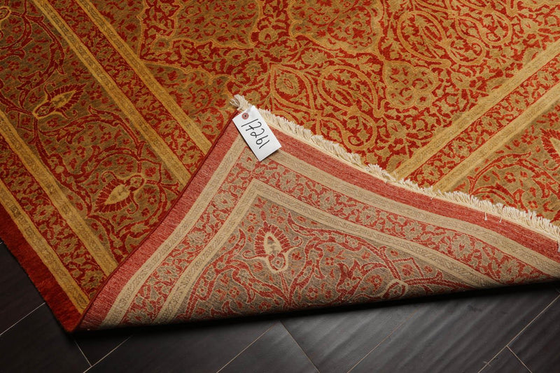 8'2" x 10' 350 KPSI PakPersian Hand Knotted 100% Wool Oriental Area Rug Rust