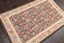 4' x 6' Hand Knotted Traditional Wool French Aubusson Needlepoint Area Rug Brown