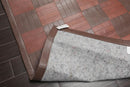4'4"x6'3" Designer Handmade Leather Modern Flatweave Area Rug Brown