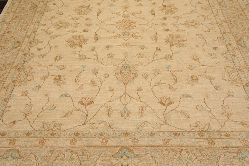 8'3" x 9'8" Hand Knotted 100% Wool Peshawar Traditional Oriental Area Rug Beige