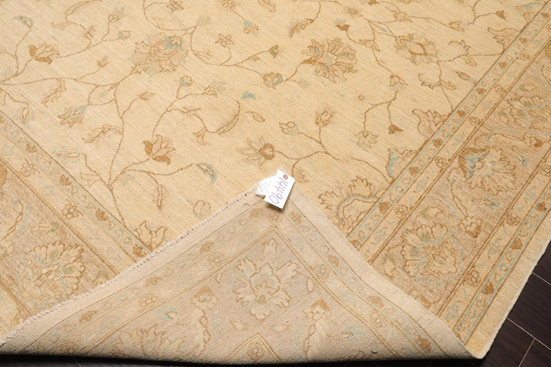 8'3" x 9'8" Hand Knotted 100% Wool Peshawar Traditional Oriental Area Rug Beige