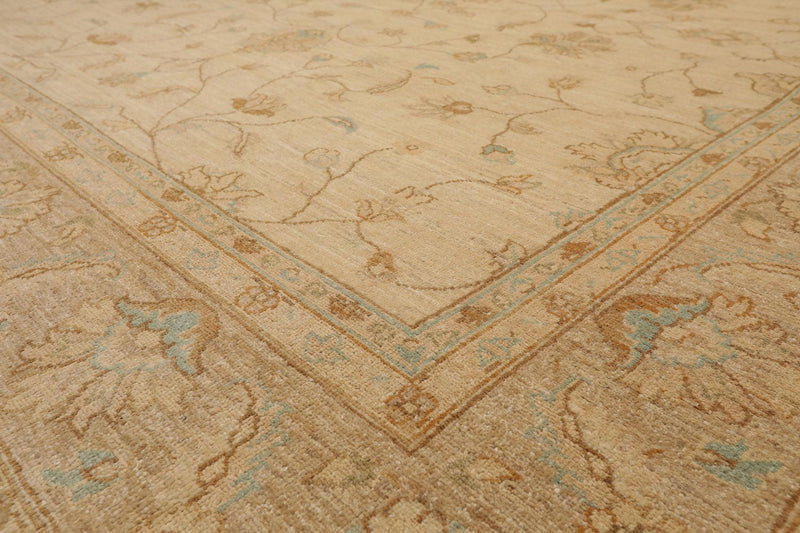 8'3" x 9'8" Hand Knotted 100% Wool Peshawar Traditional Oriental Area Rug Beige