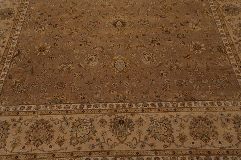 8' x10'3" Hand Knotted 100% Wool Pakpersian 16/18 300 KPSI Oriental Area Rug Tan