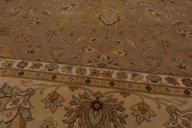 8' x10'3" Hand Knotted 100% Wool Pakpersian 16/18 300 KPSI Oriental Area Rug Tan