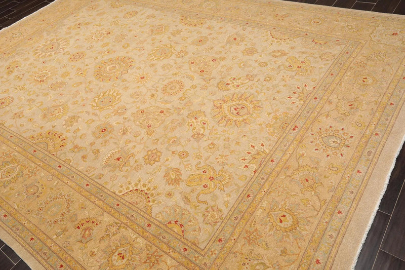 8'10'' x 12'3''Hand Knotted 100% Wool Peshawar Traditional Oriental Area Rug Tan