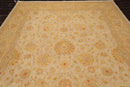 8'10'' x 12'3''Hand Knotted 100% Wool Peshawar Traditional Oriental Area Rug Tan
