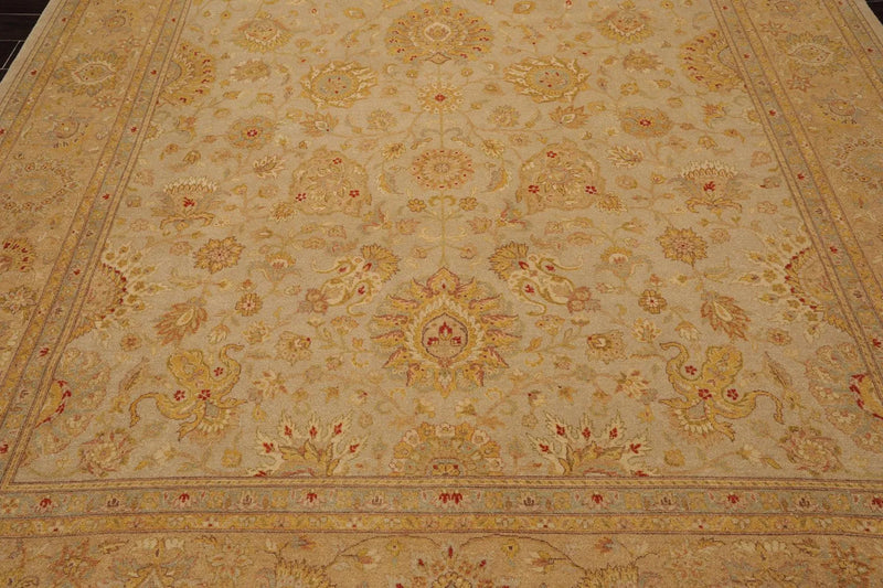 8'10'' x 12'3''Hand Knotted 100% Wool Peshawar Traditional Oriental Area Rug Tan