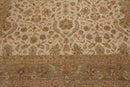 8'10" x 11'10" Hand Knotted 100% Wool Agra Traditional Area Rug Beige Brown
