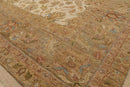 8'10" x 11'10" Hand Knotted 100% Wool Agra Traditional Area Rug Beige Brown