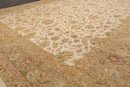 8'10" x 11'10" Hand Knotted 100% Wool Agra Traditional Area Rug Beige Brown