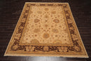 8'10"x 11'10" Hand Knotted 100% Wool Agra Traditional Oriental Area Rug Tan