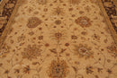 8'10"x 11'10" Hand Knotted 100% Wool Agra Traditional Oriental Area Rug Tan