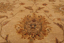 8'10"x 11'10" Hand Knotted 100% Wool Agra Traditional Oriental Area Rug Tan