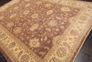 8'8" x 11'9" Hand Knotted 100% Wool Chobi Peshawar Traditional Area Rug Brown