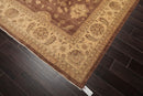 8'8" x 11'9" Hand Knotted 100% Wool Chobi Peshawar Traditional Area Rug Brown