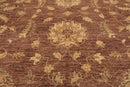 8'8" x 11'9" Hand Knotted 100% Wool Chobi Peshawar Traditional Area Rug Brown