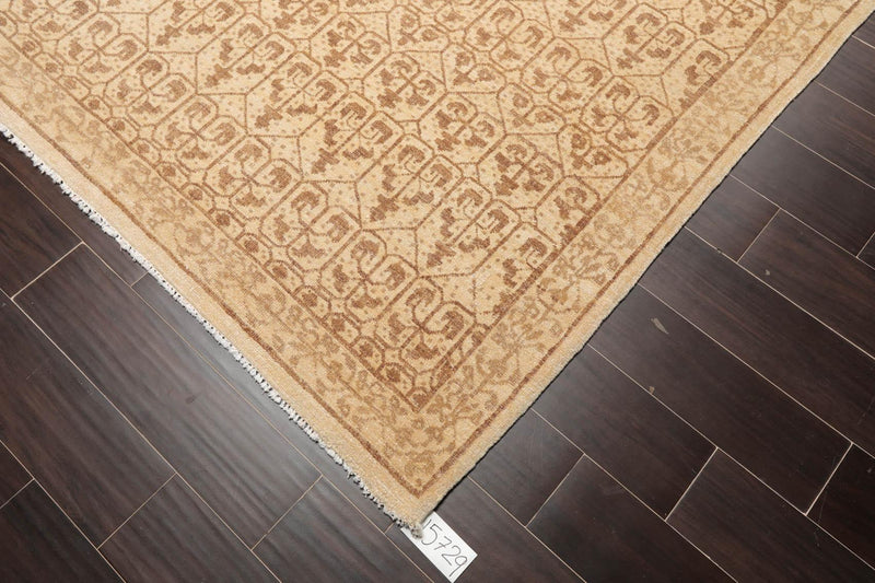 8'8" x 11'8" Hand Knotted 100% Wool Oriental Transitional Area Rug Beige