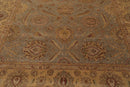 8'7" x 11'4" Hand Knotted Wool Pakpersian 16/18 300 KPSI Area Rug Gray Gold