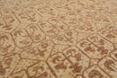 8'8" x 11'8" Hand Knotted 100% Wool Oriental Transitional Area Rug Beige