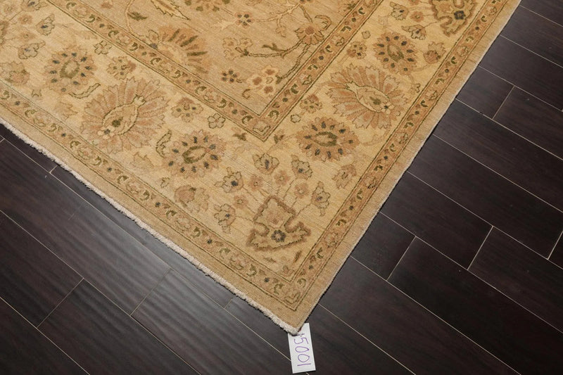8'1'' x 9'10'' Hand Knotted 100% Wool Peshawar Traditional Oriental Area Rug Tan