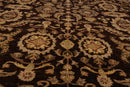 7'11'' x 10'2'' Hand Knotted 100% Wool Peshawar Oriental Area Rug Dark Chocolate