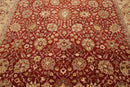 8' x 10'3'' Hand Knotted 100% Wool Peshawar Traditional Area Rug Rusty Red