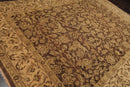 8'7" x 12' Hand Knotted 100% Wool Kashan Botanical Muted Earth Tones Area Rug