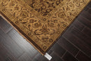 8'7" x 12' Hand Knotted 100% Wool Kashan Botanical Muted Earth Tones Area Rug