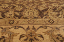 8'7" x 12' Hand Knotted 100% Wool Kashan Botanical Muted Earth Tones Area Rug