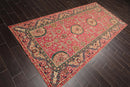5' x 11' Hand Woven Traditional Wool French Chainstitch Area Rug Magenta