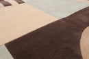5'3" x 8'3" Handmade 100% Wool Oriental Area Rug Modern Brown