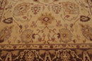 7'9"x 10'3" Hand Knotted Wool Peshawar Traditional Oriental Area Rug Beige Brown