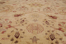 7'9"x 10'3" Hand Knotted Wool Peshawar Traditional Oriental Area Rug Beige Brown