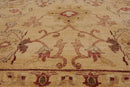 7'9"x 10'3" Hand Knotted Wool Peshawar Traditional Oriental Area Rug Beige Brown