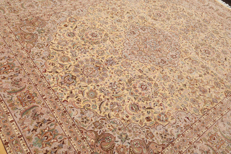 8' x 10'3" Hand Knotted 100% Wool Pakpersian 16/18 Oriental Area Rug Ivory Taupe