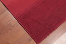 5'7" x 7'6" Ombre Handmade 100% Wool Flatweave Area Rug Modern Red