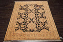 8' x 9'11'' Hand Knotted 100% Wool Peshawar Oriental Area Rug Charcoal