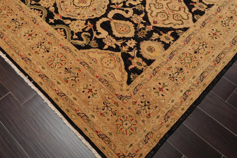 8' x 9'11'' Hand Knotted 100% Wool Peshawar Oriental Area Rug Charcoal