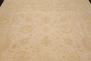 8' x 9'11'' Hand Knotted Muted 100% Wool Peshawar Design Area Rug Beige