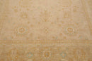 8' x 9'11'' Hand Knotted Muted 100% Wool Peshawar Design Area Rug Beige