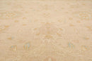 8' x 9'11'' Hand Knotted Muted 100% Wool Peshawar Design Area Rug Beige