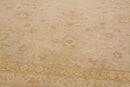 8' x 9'11'' Hand Knotted Muted 100% Wool Peshawar Design Area Rug Beige