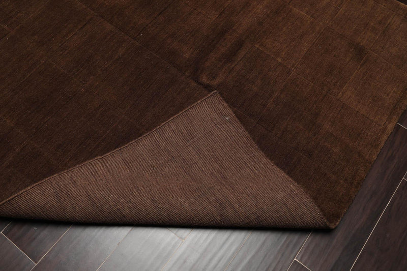 5'1"x8'11" Hand Knotted Wool High Low Pile Geometric Indo Tibetan Area Rug Olive