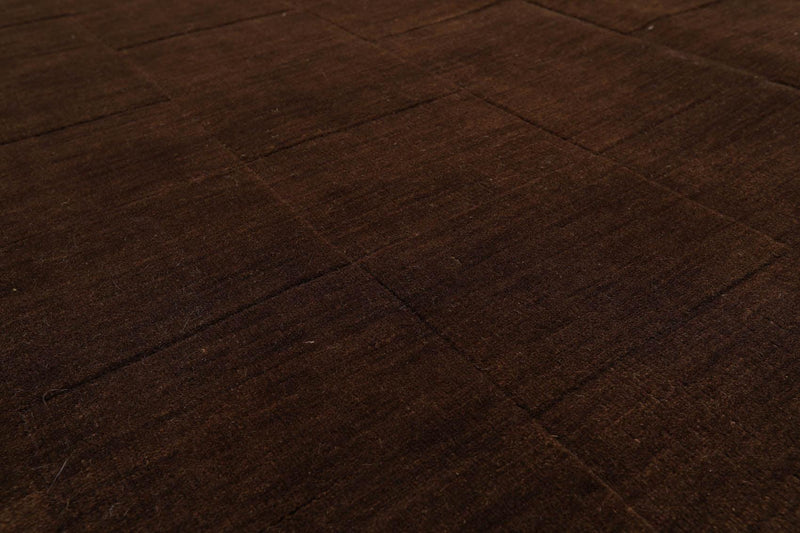 5'1"x8'11" Hand Knotted Wool High Low Pile Geometric Indo Tibetan Area Rug Olive