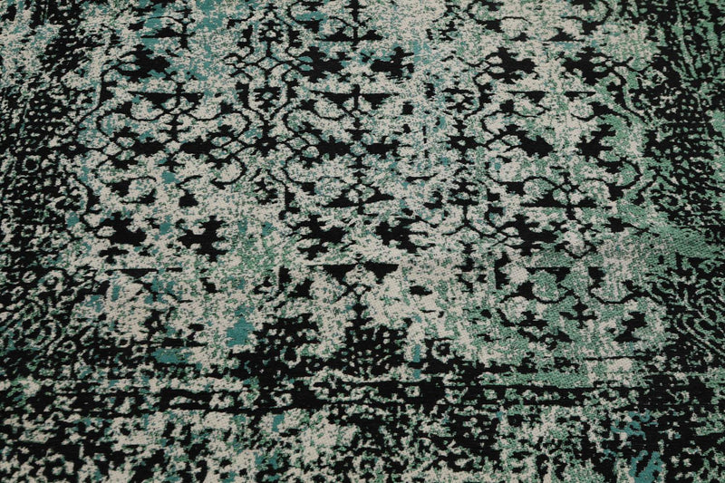 5'2" x 7'4" Handmade Erased Pattern Flatweave Area Rug Contemporary Aqua