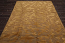 6'3" x 9' Hand Knotted Loop & Cut Pile Wool Tibetan Oriental Area Rug Brown